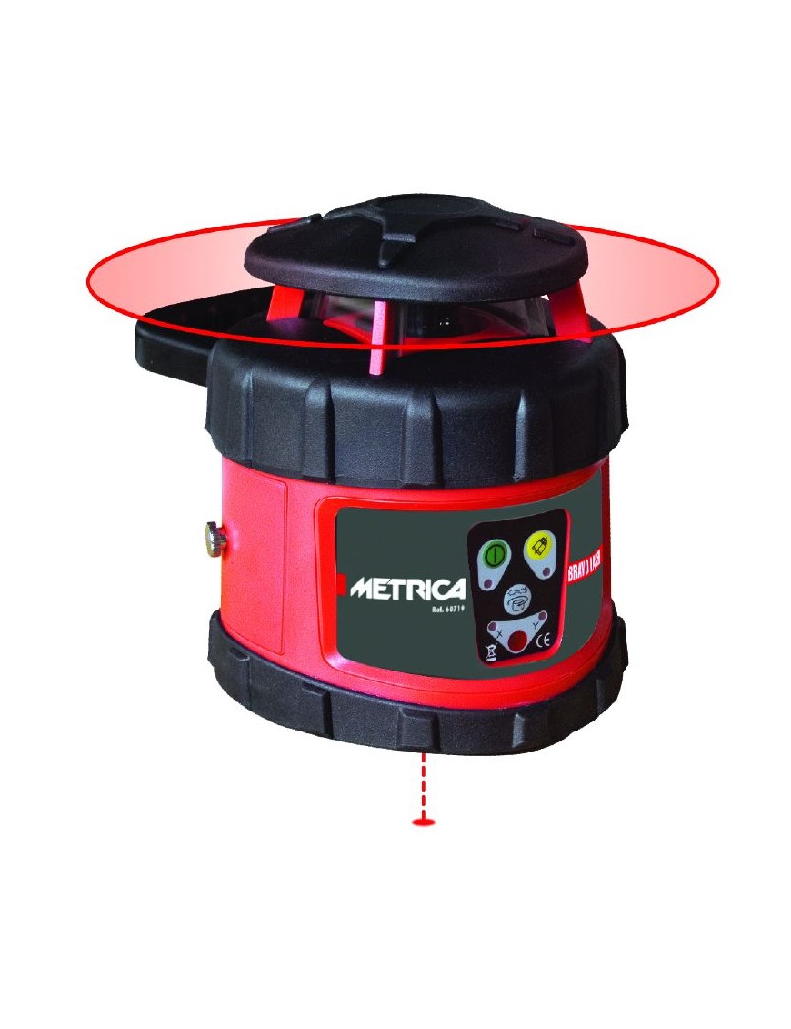 METRICA BRAVO ROTATIVO INCLIGRAD 2 - Pack Laser Rotatif Digital Double  Pente avec trépied + Mire + Sac Offert